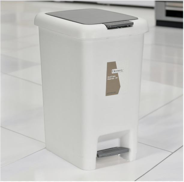 Pedal Press Polypropylene 15 L Dustbin- Grey