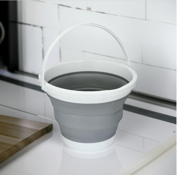 Multipurpose Collapsible Bucket- Grey & White