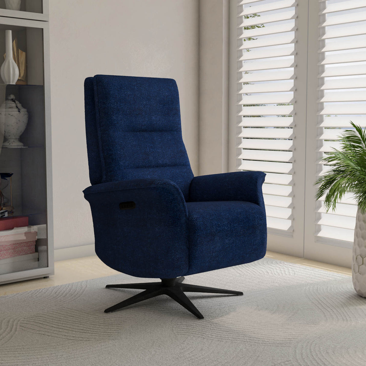 Hover 1 Seater Triple Motor Zero Gravity Electric Recliner (Blue) - Main View