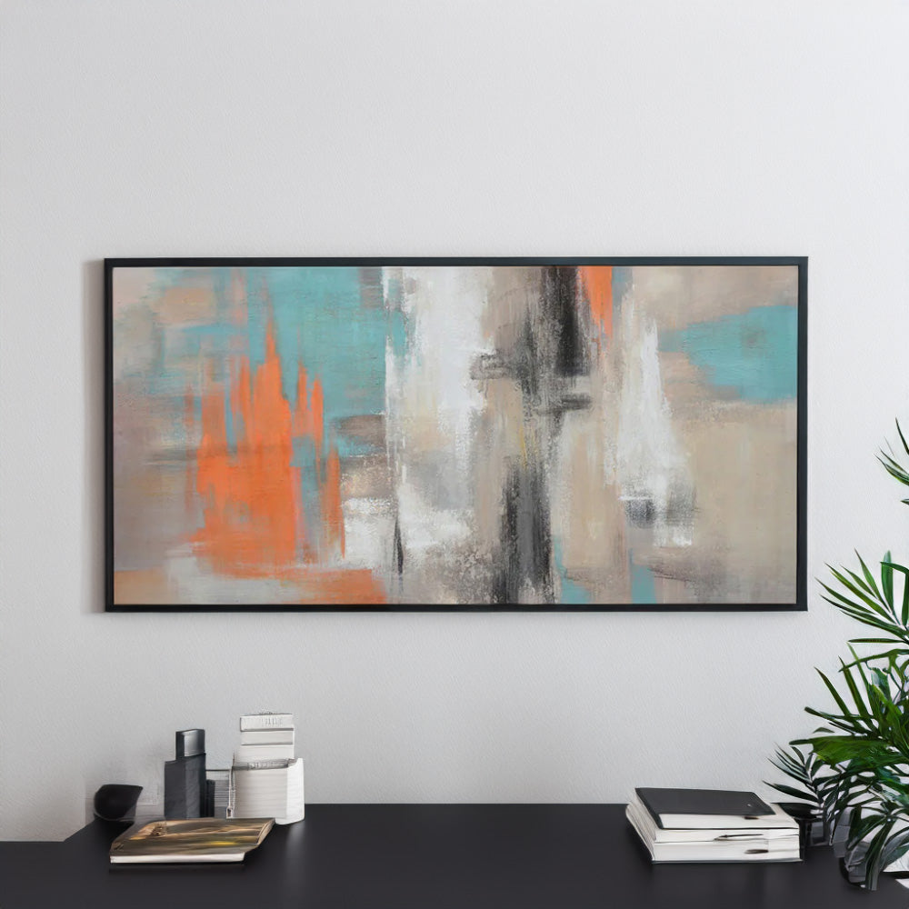 Nilkamal Abstract Canvas Wall Painting (Multicolor)