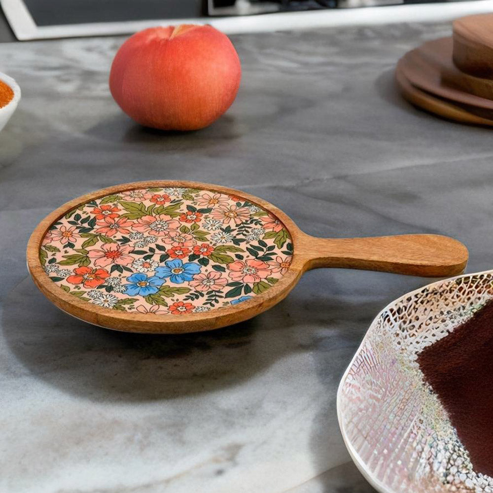 Nilkamal Wooden Serving Platter 41 X 26 Cm Multicolor