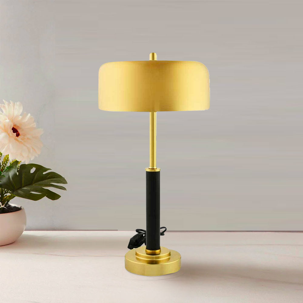 Nilkamal Metalia Metal Table Lamp Black Gold