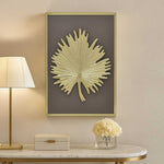 Palm Leaf Metal & MDF Wall Art (Gold & Brown)
