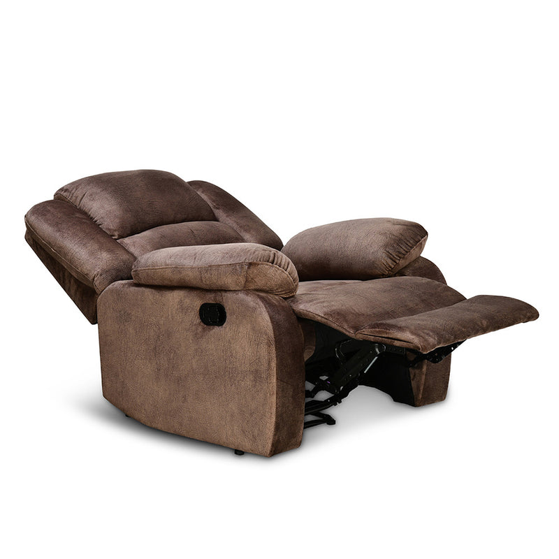 Inpro 1 Seater Manual Fabric Recliner Sofa- Brown