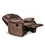 Inpro 1 Seater Manual Fabric Recliner Sofa- Brown