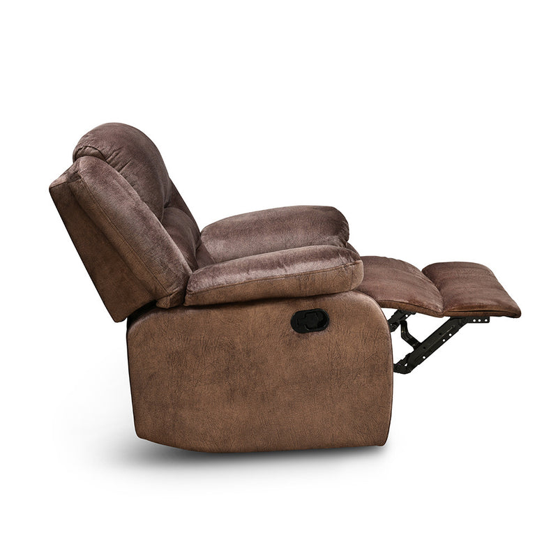 Inpro 1 Seater Manual Fabric Recliner Sofa- Brown