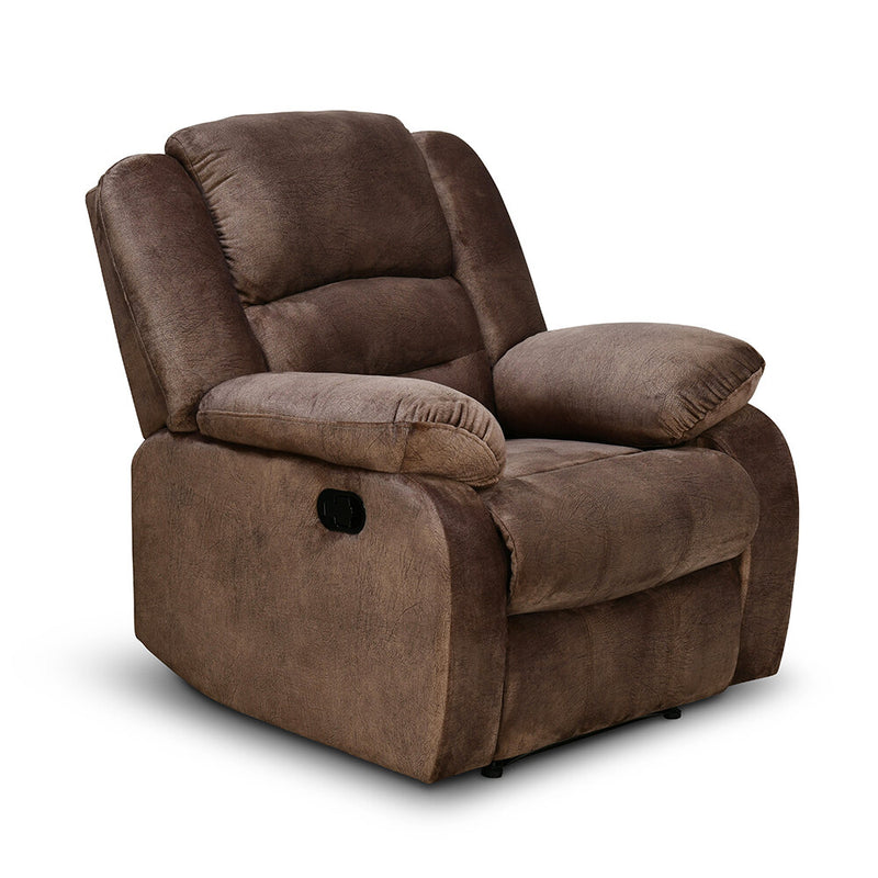 Inpro 1 Seater Manual Fabric Recliner Sofa- Brown