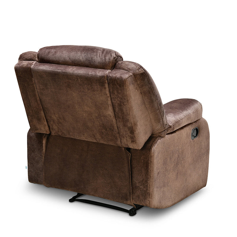 Inpro 1 Seater Manual Fabric Recliner Sofa- Brown