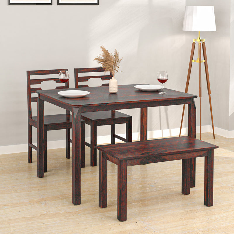Nilkamal casper4 Seater Dining Set With Bench Country Light