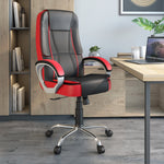 Kyoto High Back Office Chair - Black and Red