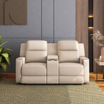 Levon 2 Seater Manual Recliner With Console (Light Beige)