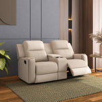 Levon 2 Seater Manual Recliner With Console (Light Beige)
