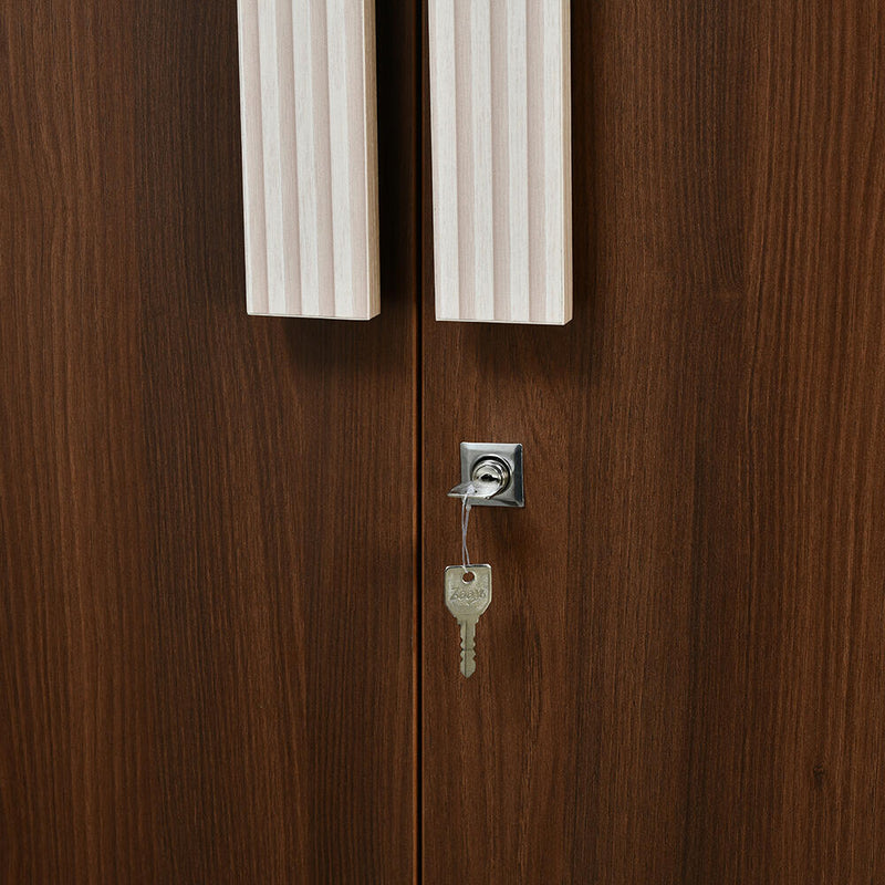 Nilkamal Homes - Rova 4 Door Wardrobe with Mirror Handle Detail