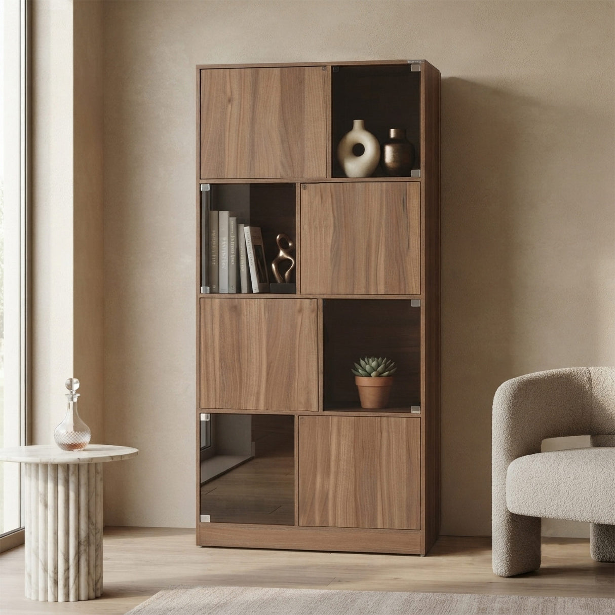 Magnus Bookshelf- Lyon Walnut