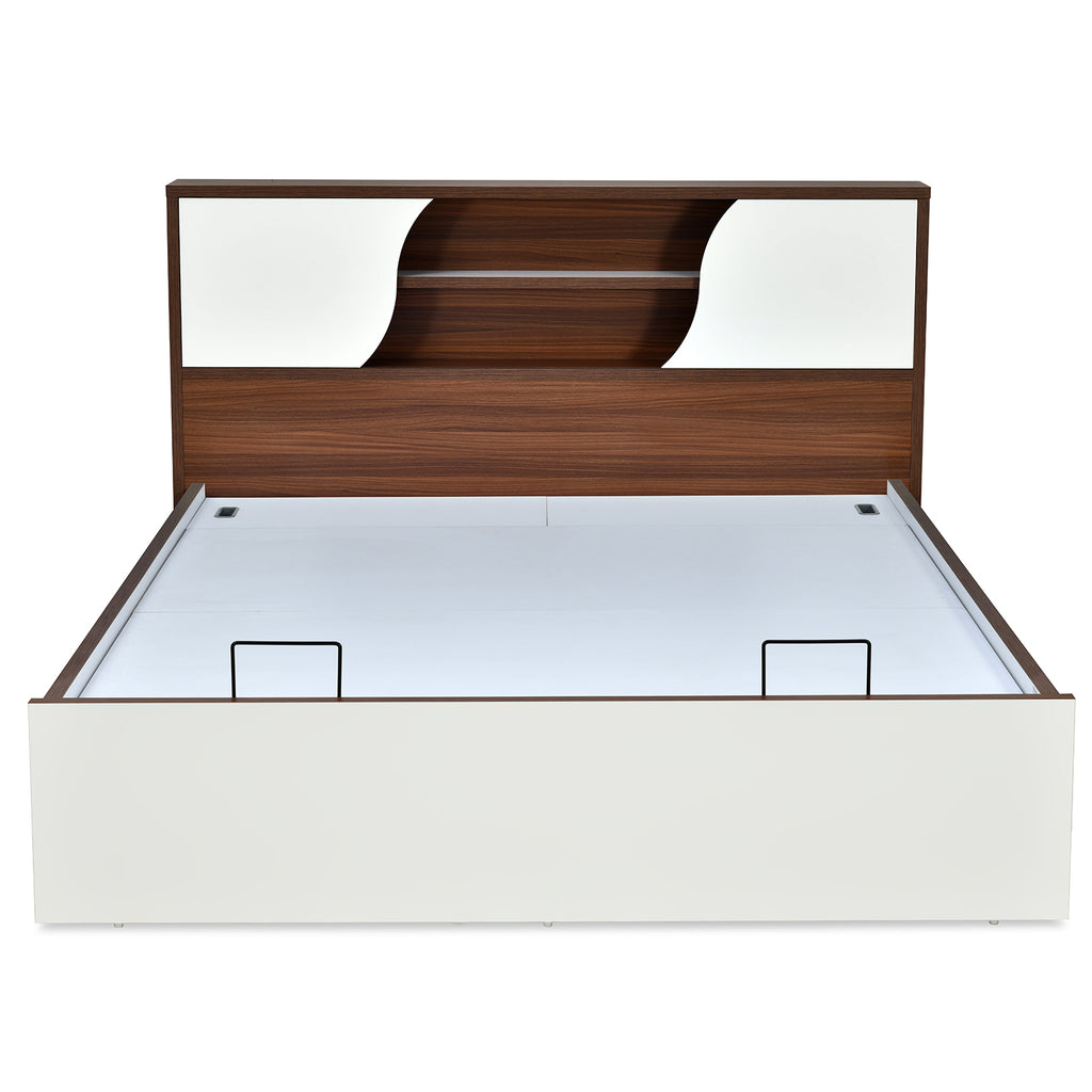 Malcom Prime Bed with Semi Hydraulic Storage (White)