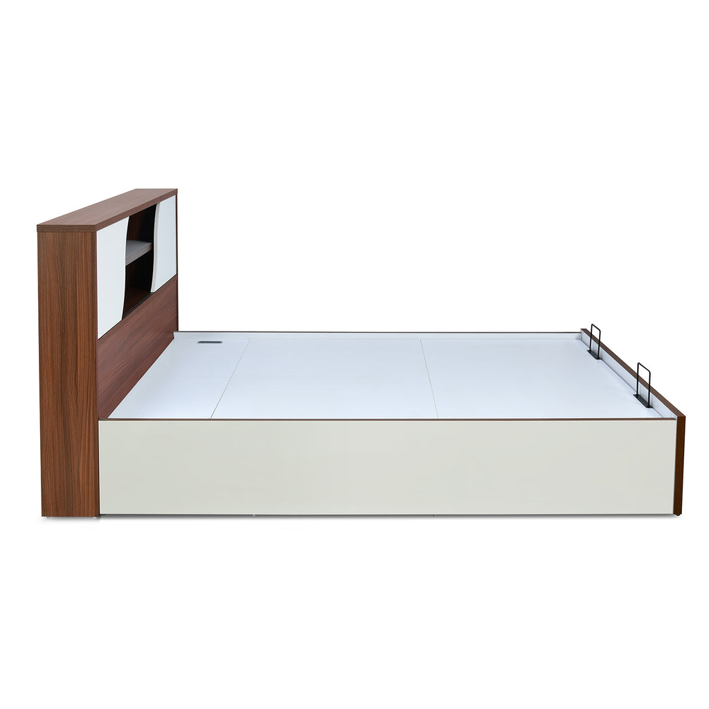Malcom Prime Bed with Semi Hydraulic Storage (White)