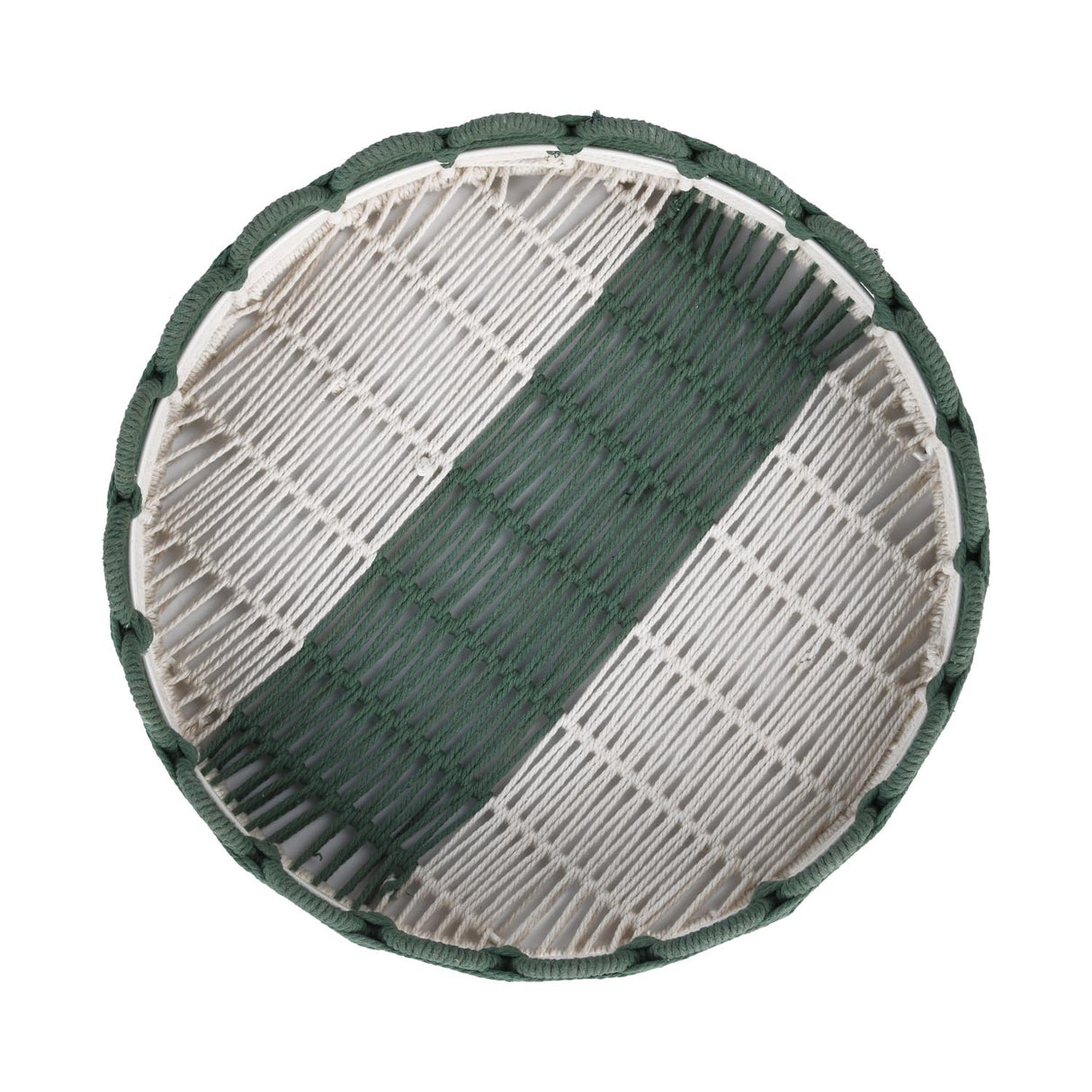 Decorative Mesh Tray- Green & Beige