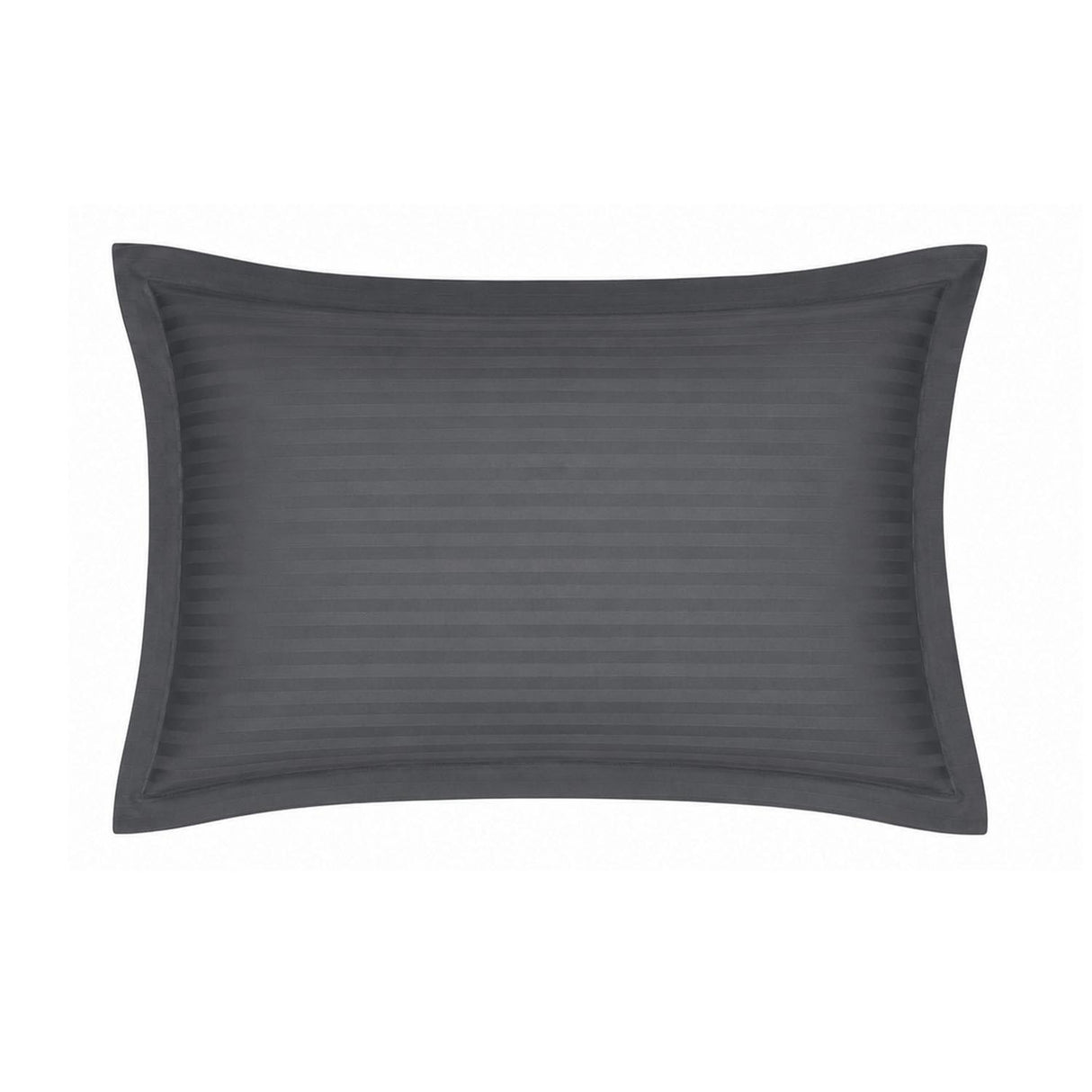 Solid Polyester Queen Bedsheet with 2 Pillow Covers- Dark Grey