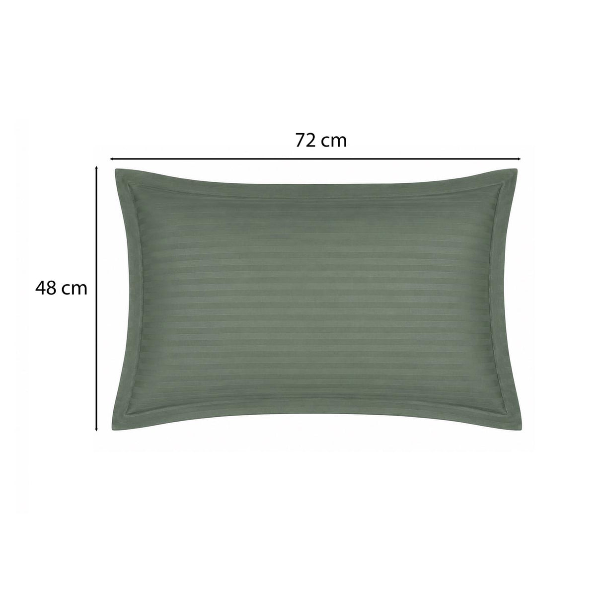 Solid Polyester Single Bedsheet with 1 Pillow Cover- Green