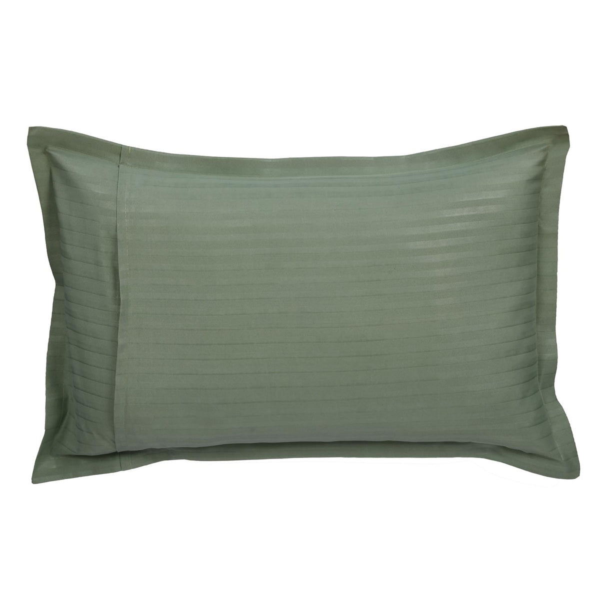 Solid Polyester Single Bedsheet with 1 Pillow Cover- Green