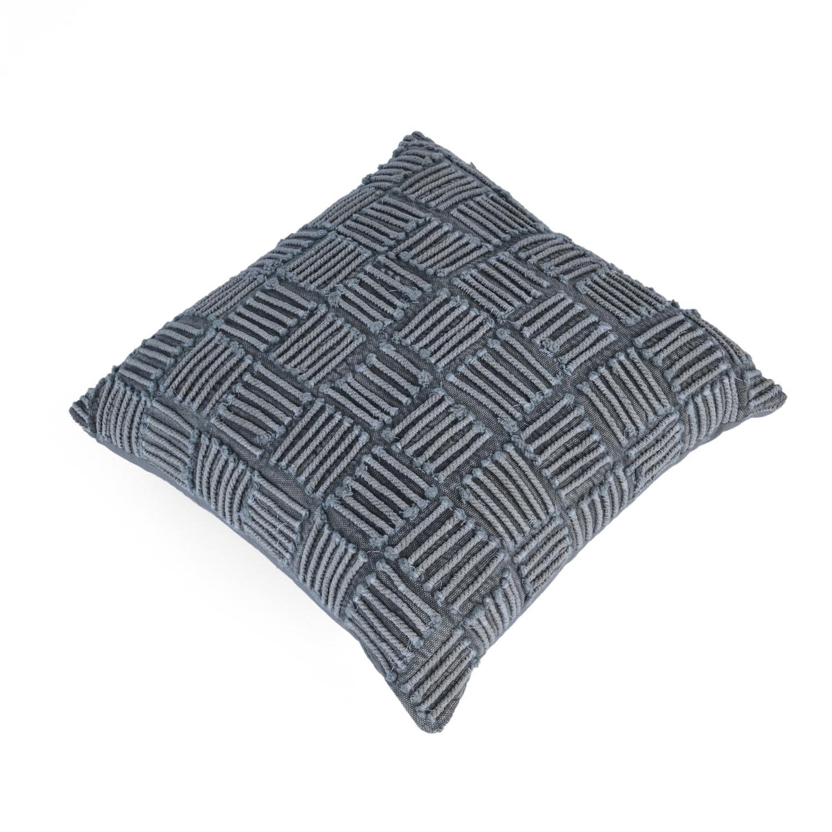 Gridline 30" x 30" Filled Cushion- Grey