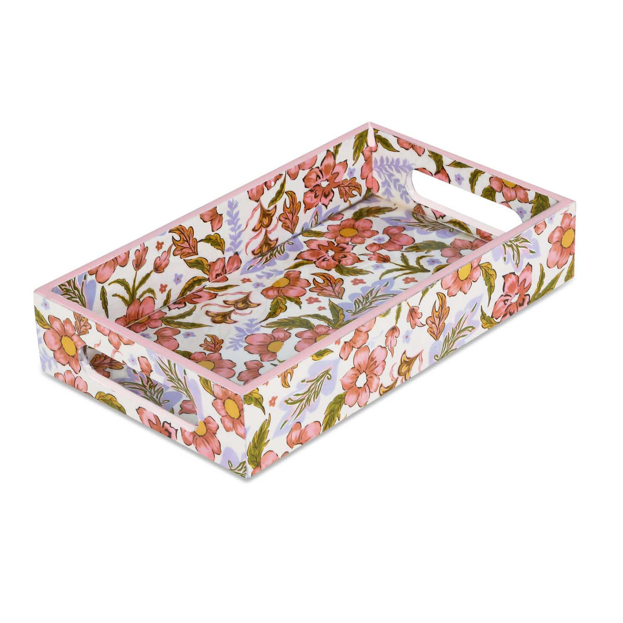 Small MDF Tray with Hand Grip- Pink
