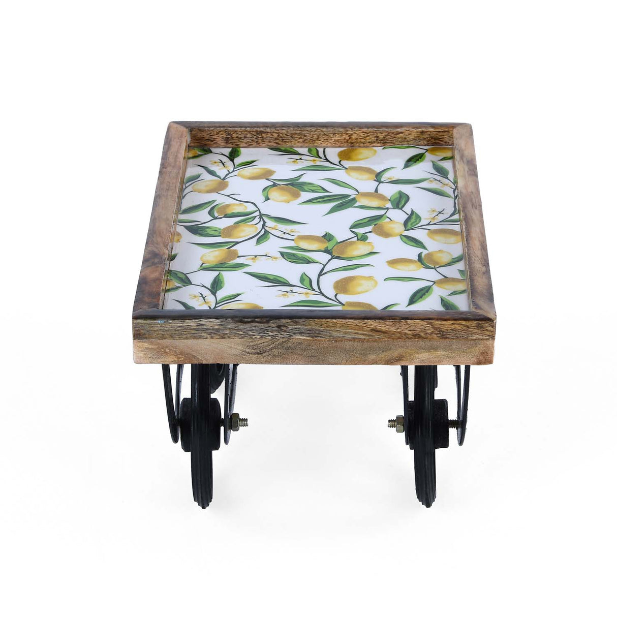 Lemon Lush Wooden Serving Platter- Yellow