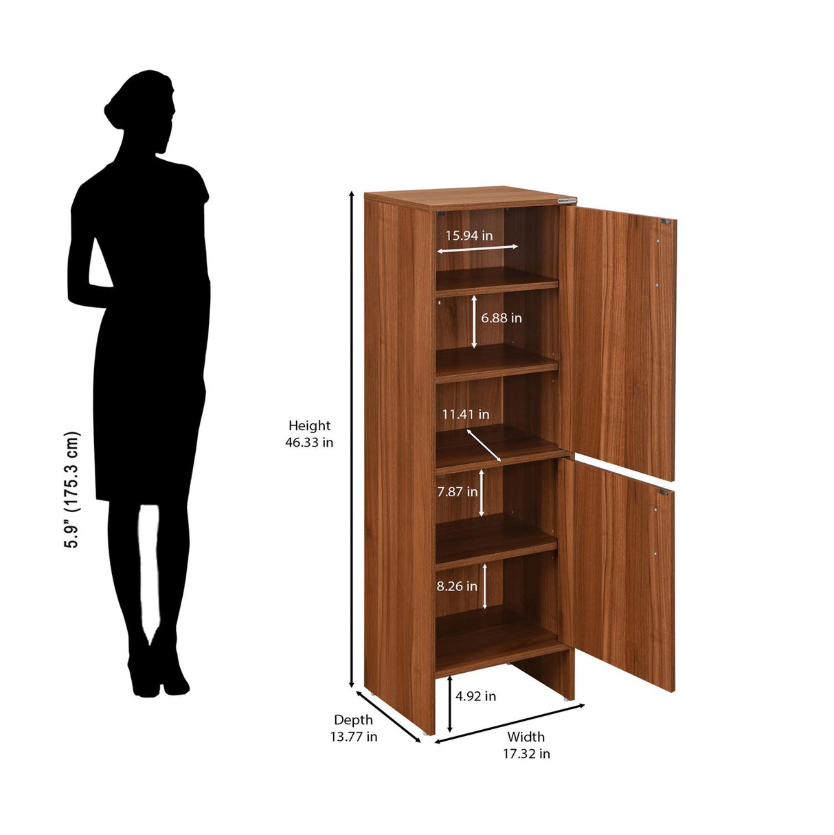 Magnus Tower Cabinet- Lyon Walnut