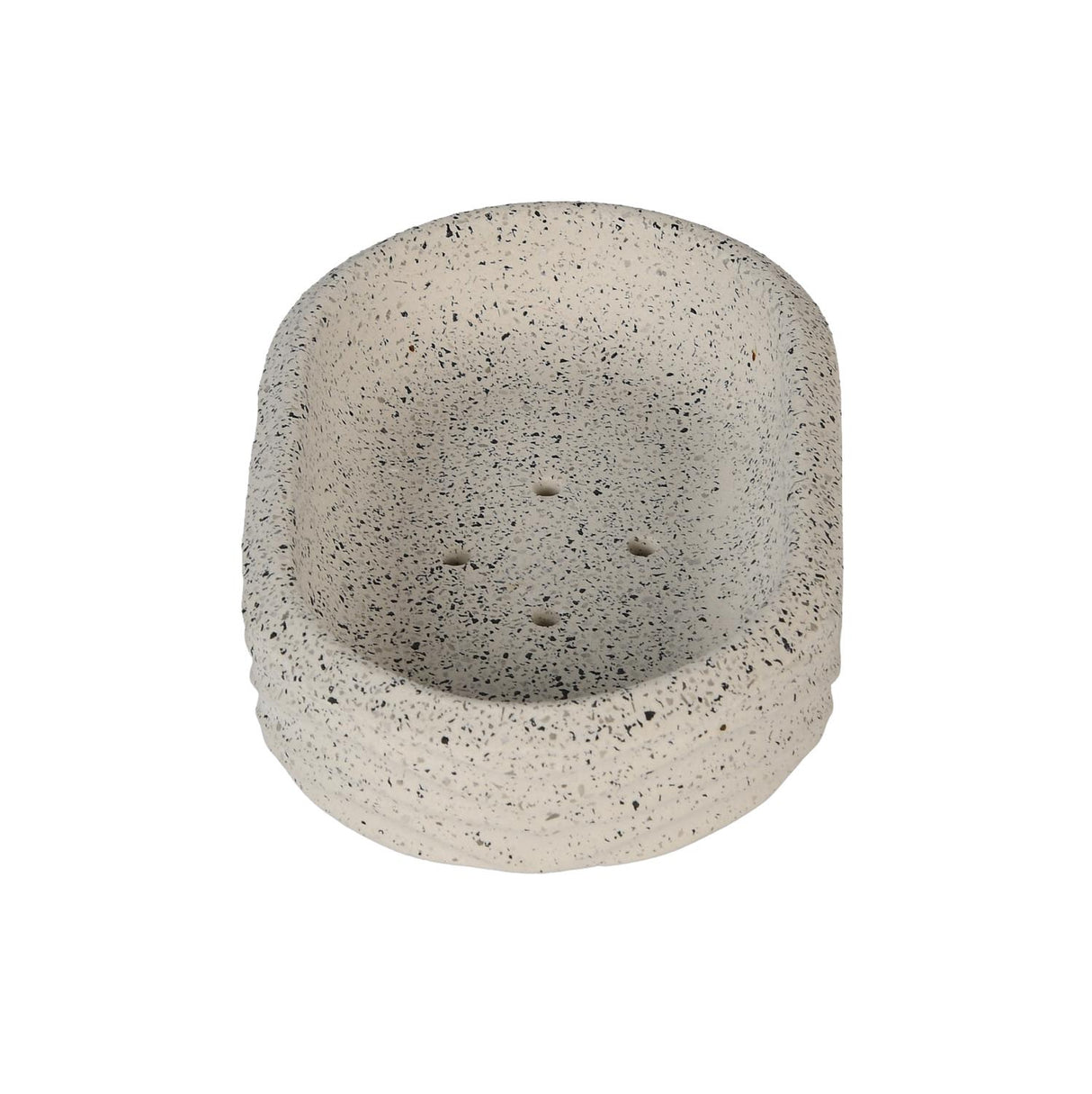 Textured Polyresin Soap Dish- Off White