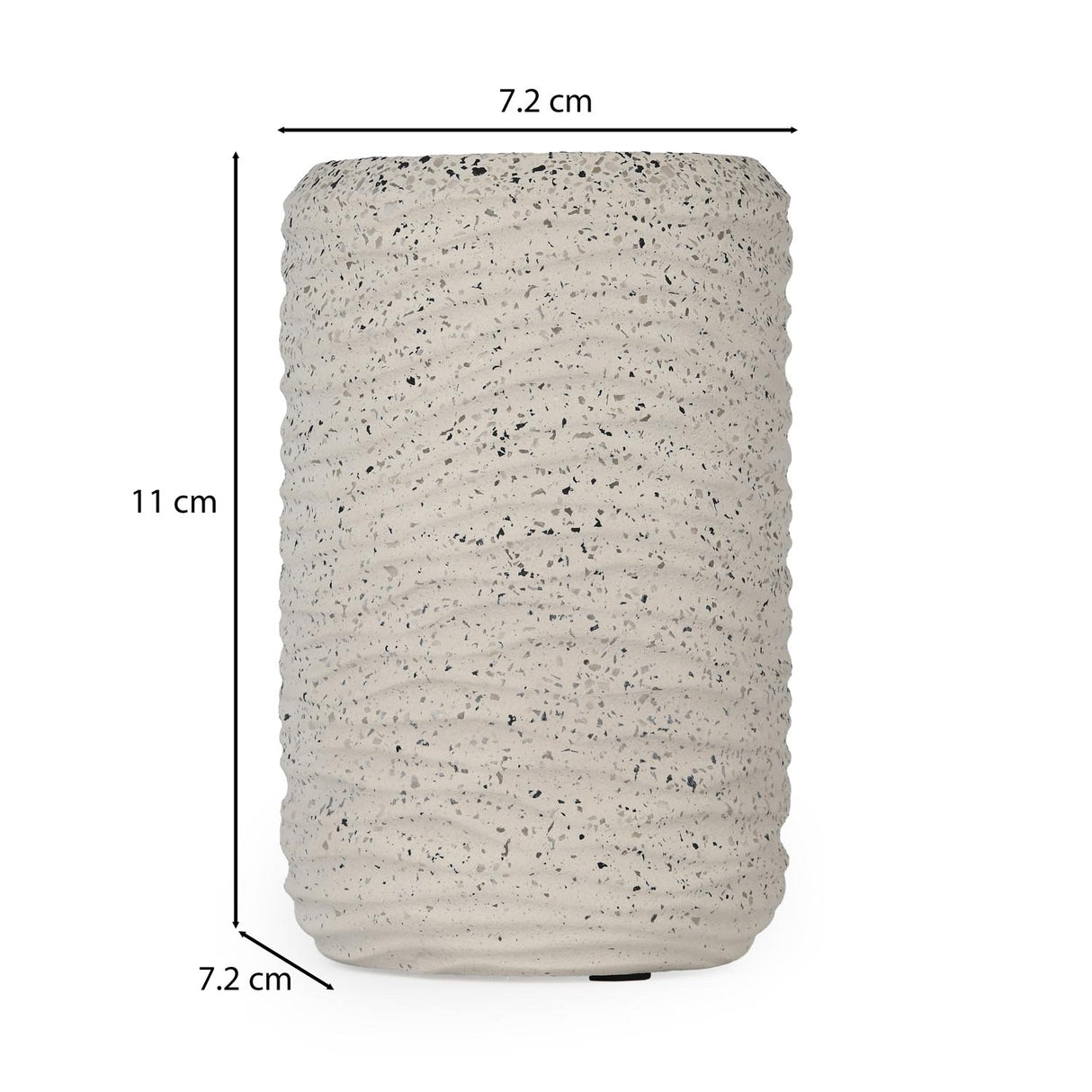 Textured Polyresin Tumbler- Off White