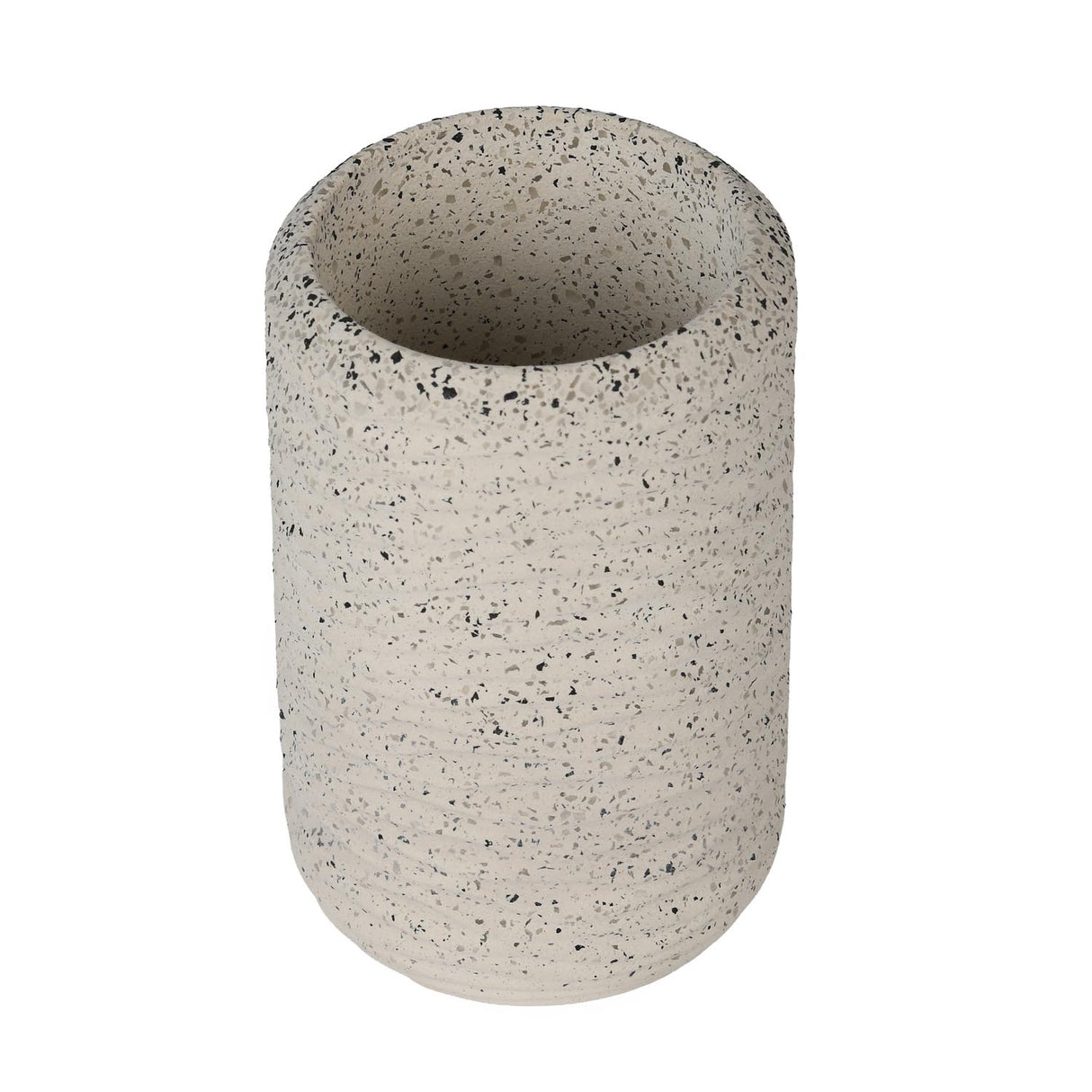 Textured Polyresin Tumbler- Off White