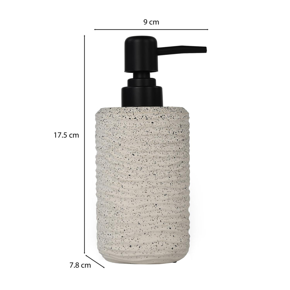 Textured Polyresin Soap Dispenser- Off White