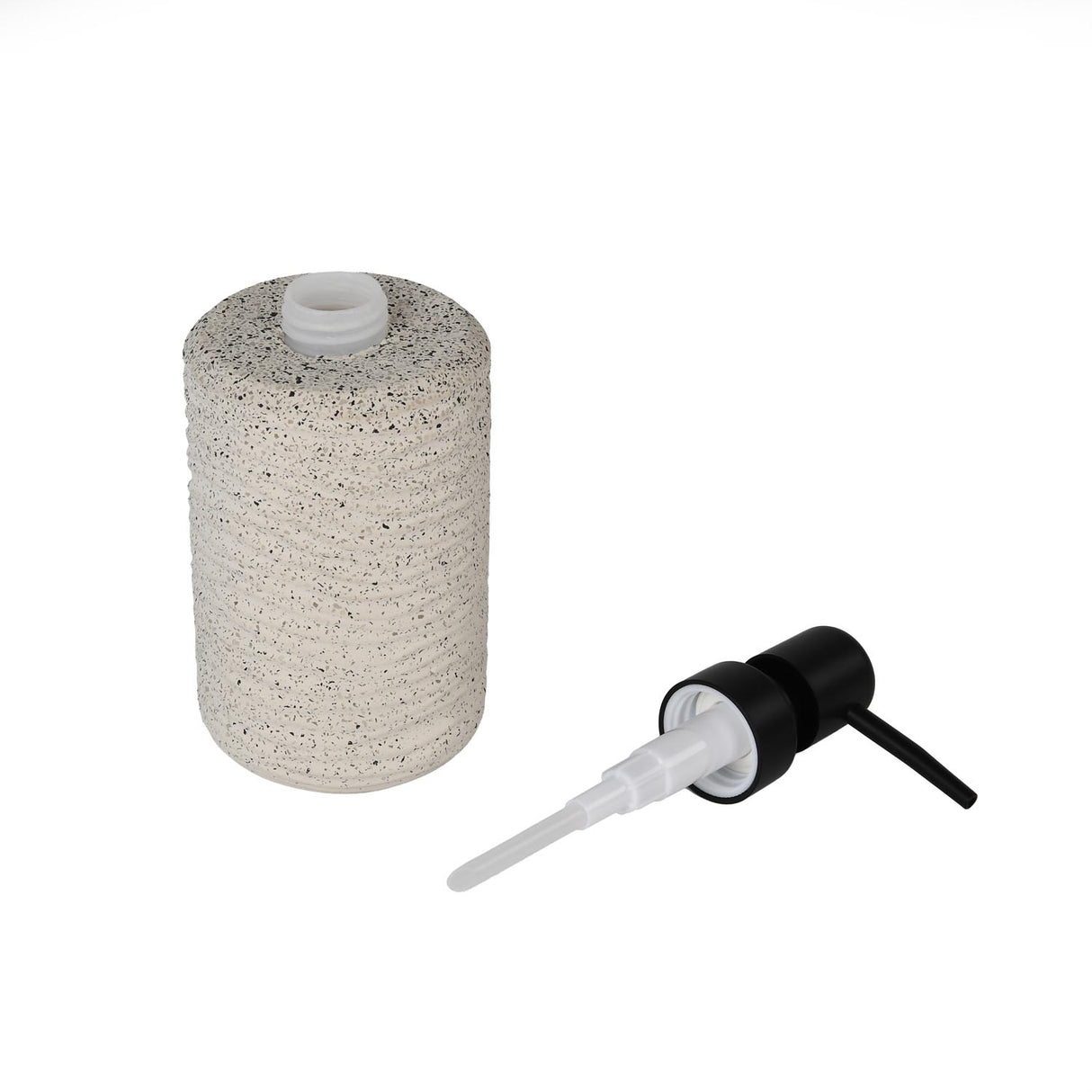 Textured Polyresin Soap Dispenser- Off White