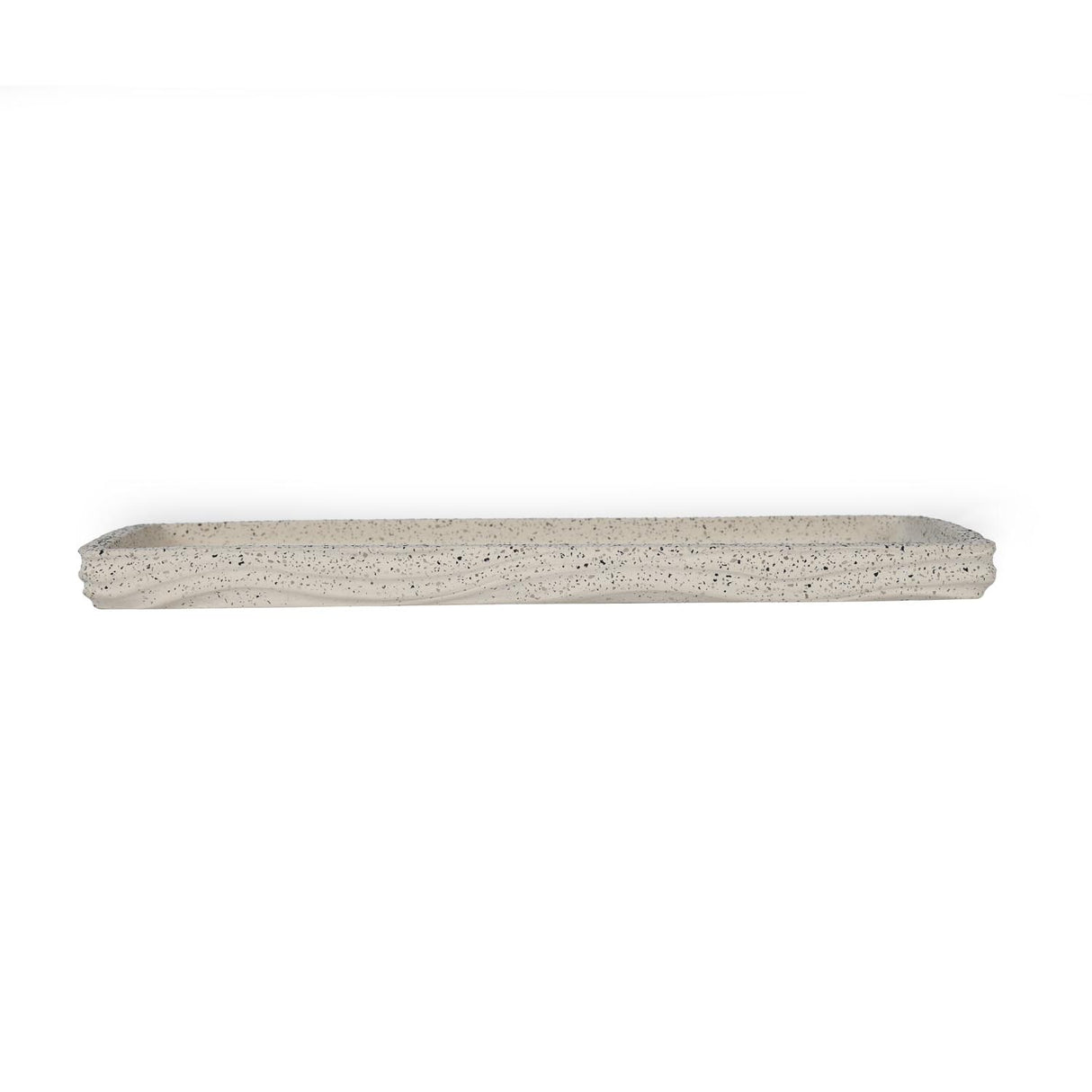 Textured Polyresin Tray- Off White