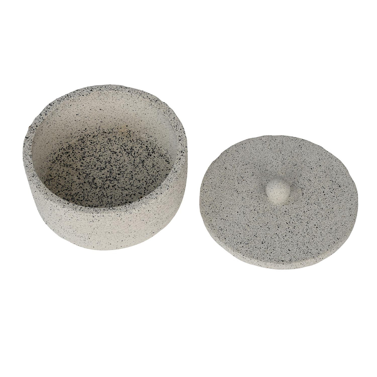Textured Polyresin Storage Box- Off White