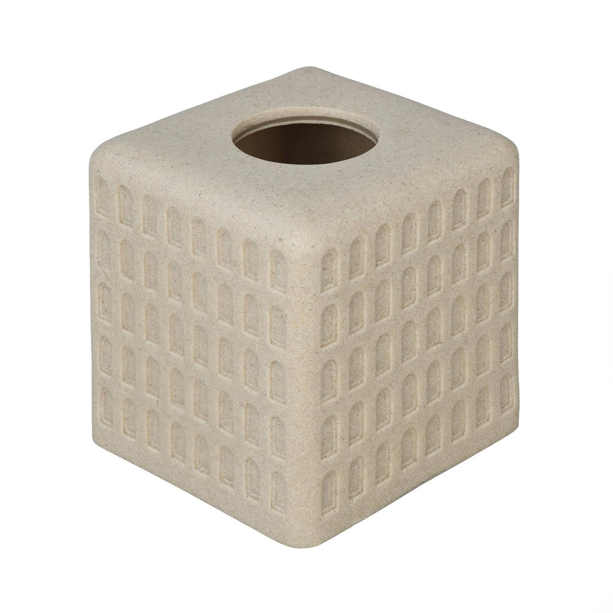 Arch Polyresin Tissue Box- Sand