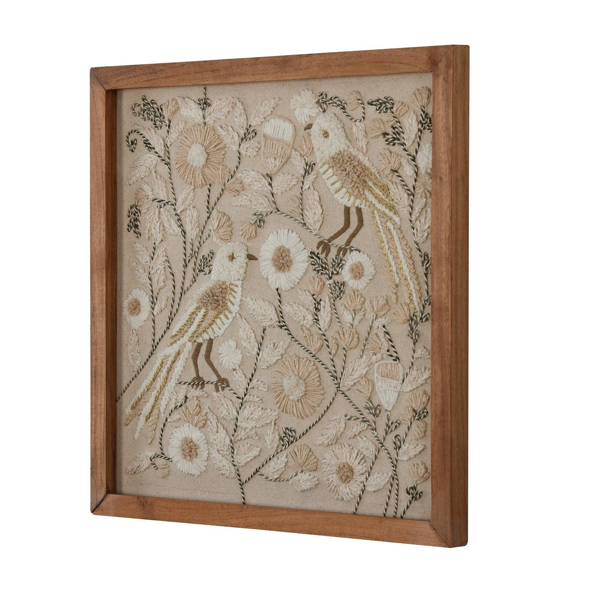 Embroidered Wall Art- Beige