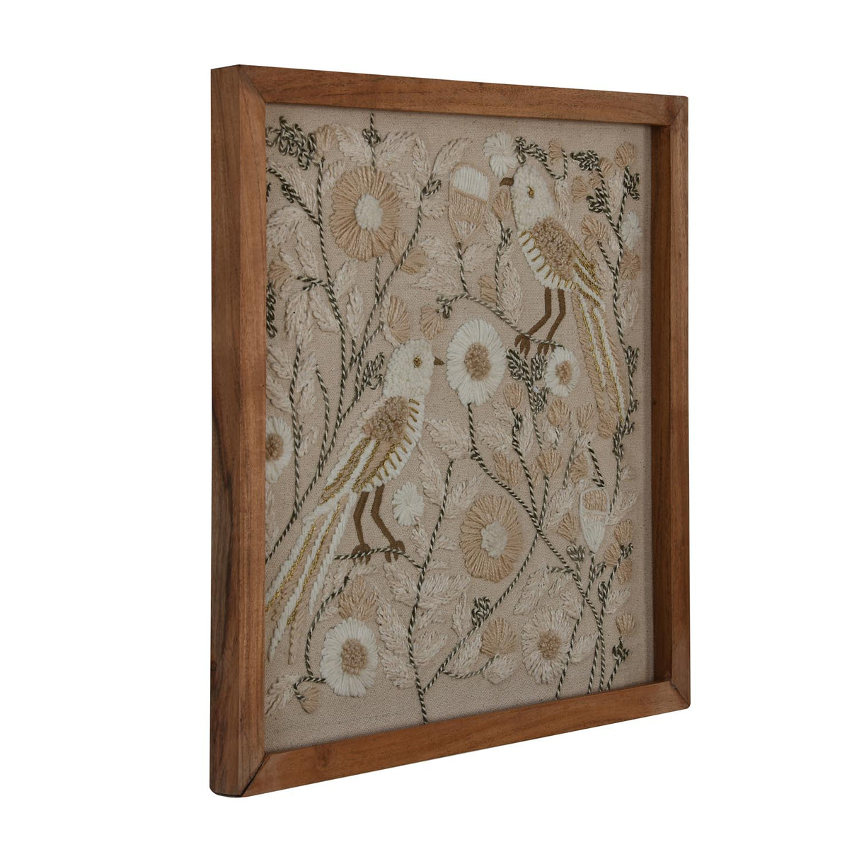 Embroidered Wall Art- Beige