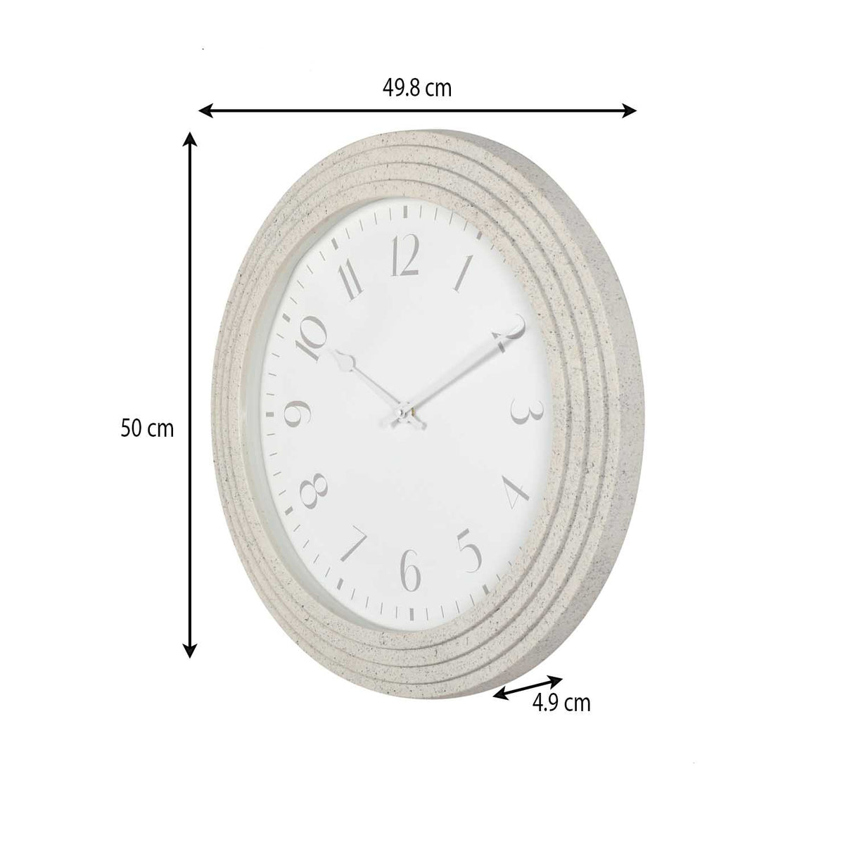 Speckle Wall Clock- Ivory
