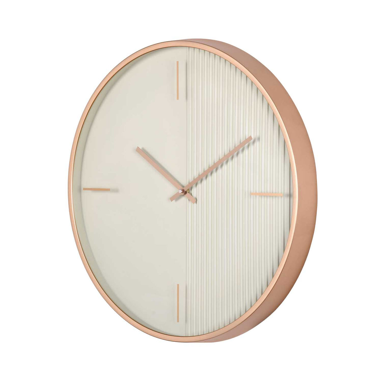 Half Fluted Wall Clock- Green
