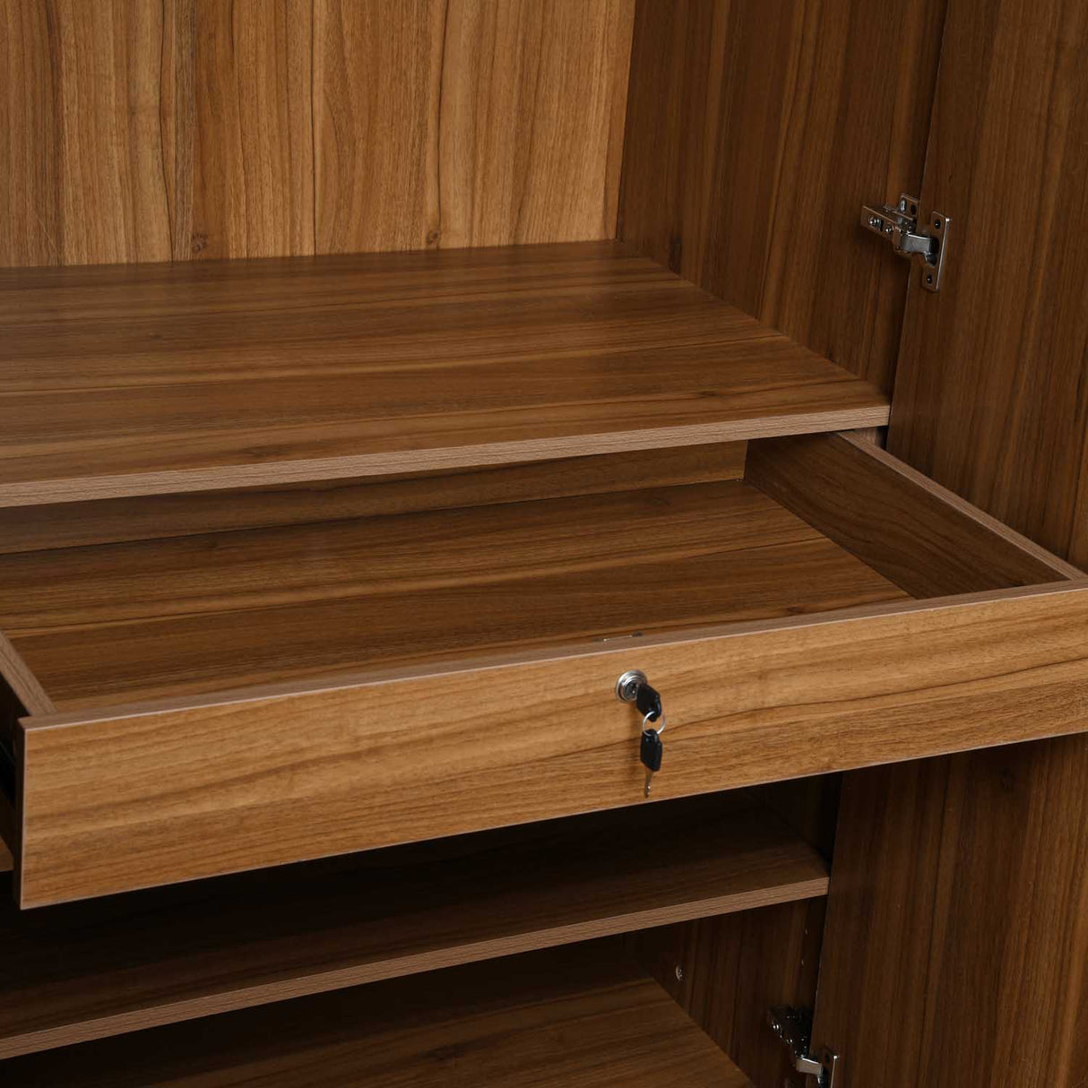 Linea 3 Door Wardrobe- Honey Walnut