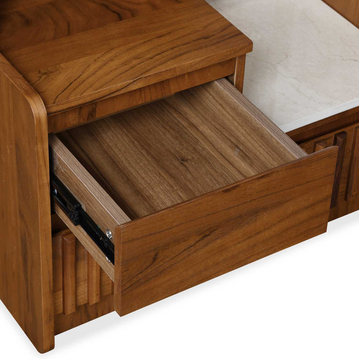 Linea Dresser with Mirror- Honey Walnut