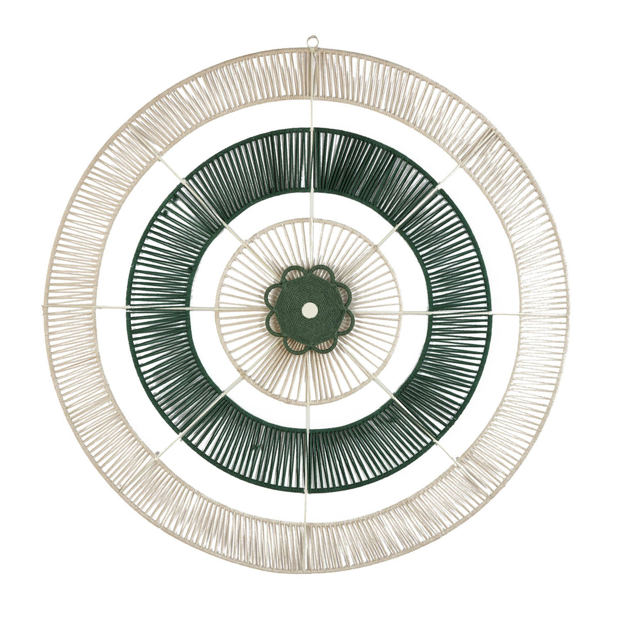 Radial Pattern Wall Decor- Green & Beige