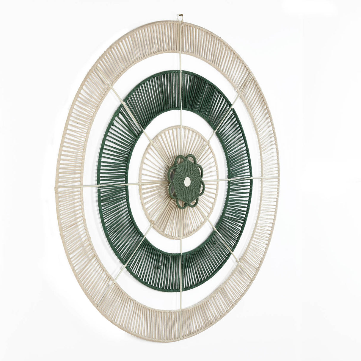 Radial Pattern Wall Decor- Green & Beige