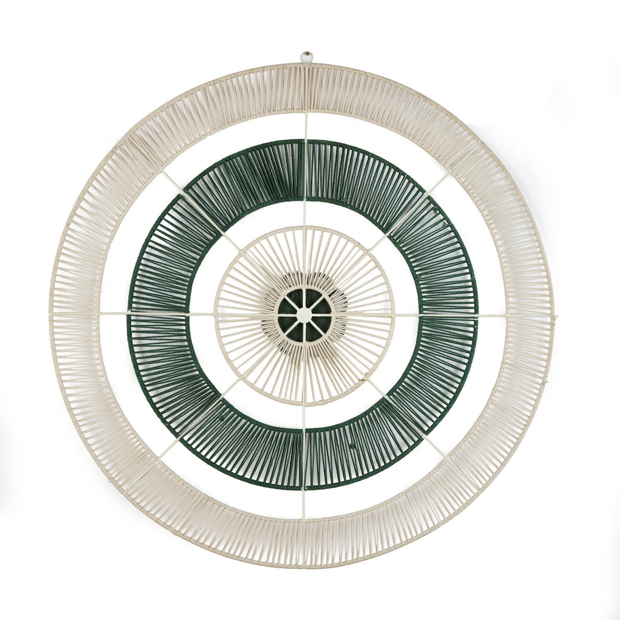 Radial Pattern Wall Decor- Green & Beige
