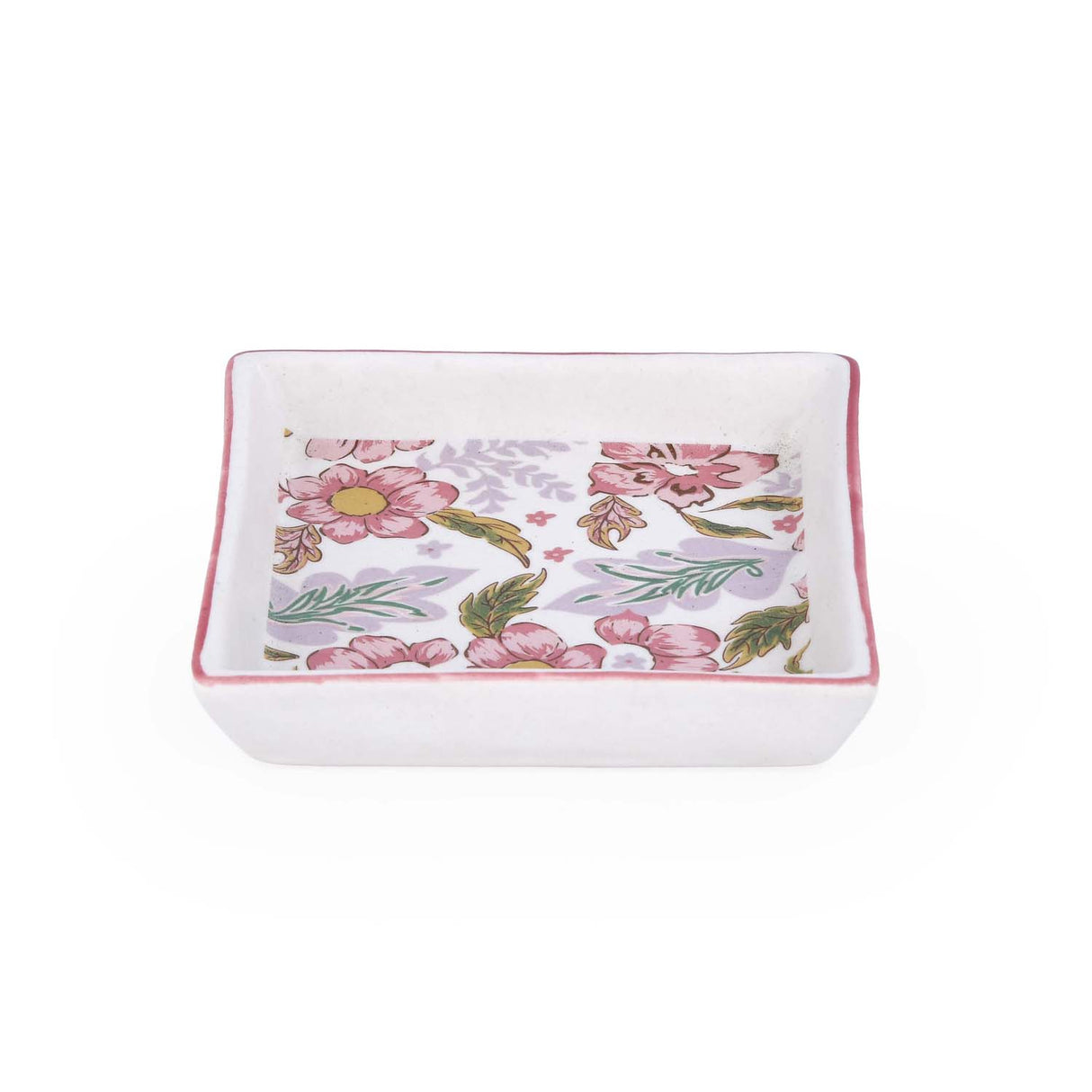 Floral Serving Plate- Pink