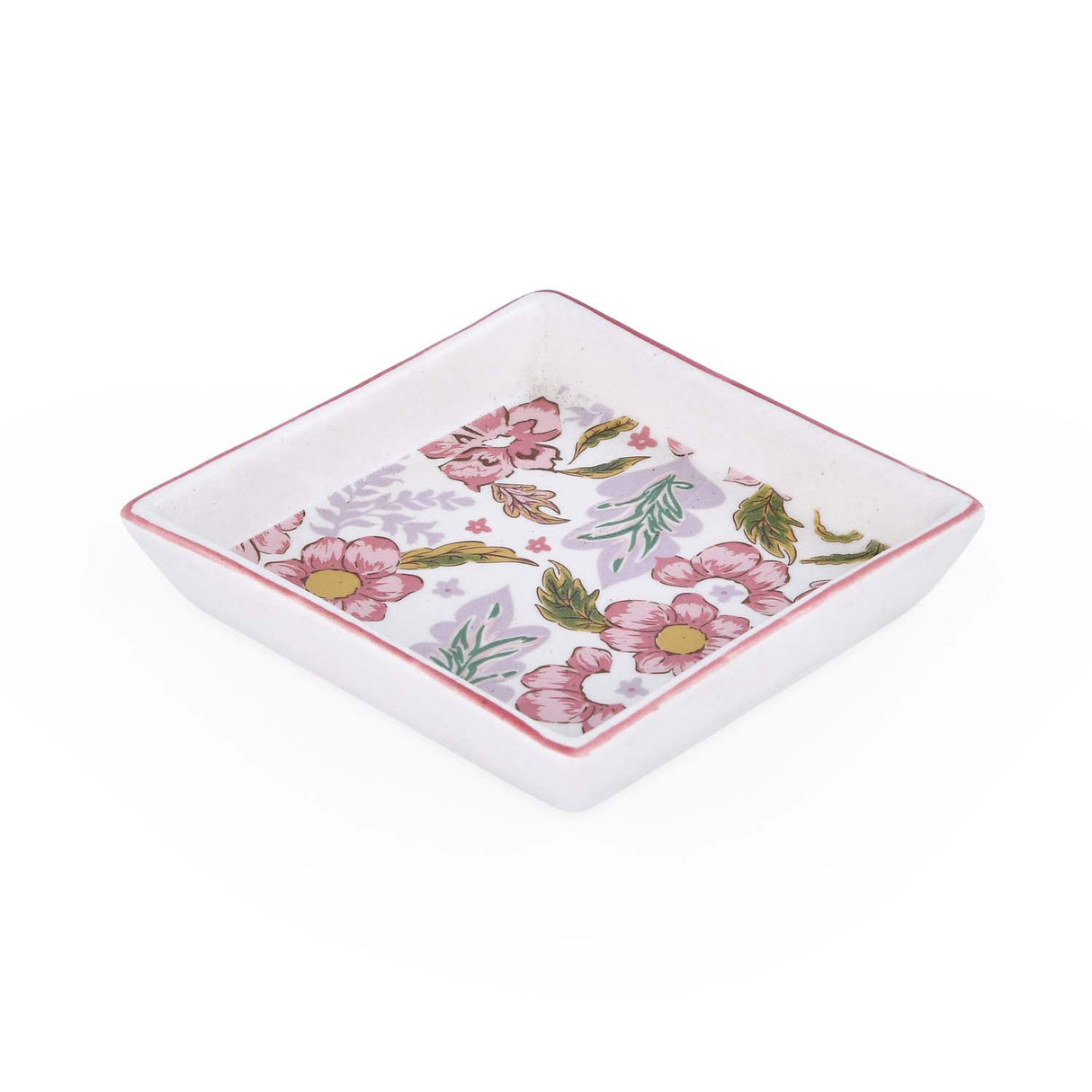 Floral Serving Plate- Pink
