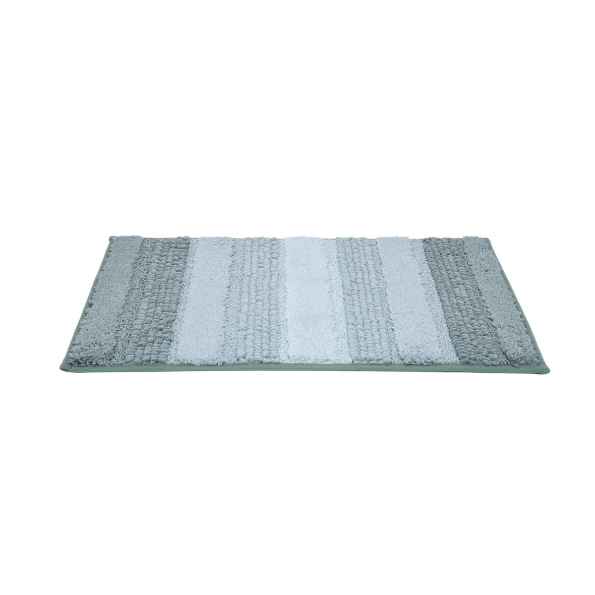 Dual Pattern Polyester 16" x 24" Bath Mat- Green