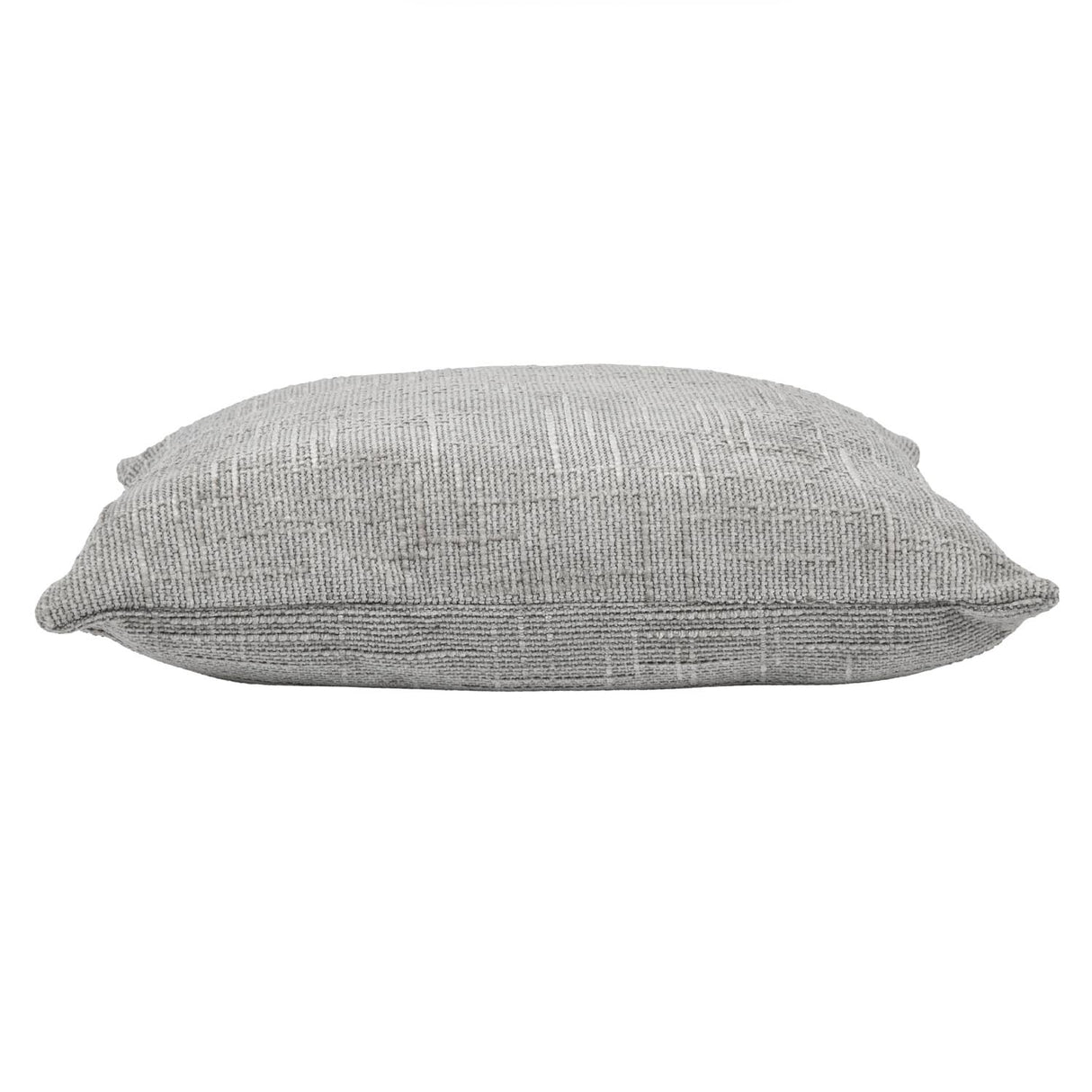 Slub Polyester 50 x 50 cm Filled Cushion- Grey