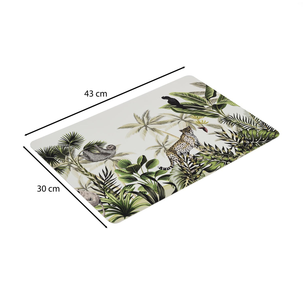 Jungle Print Placemat Set of 4- Multicolor